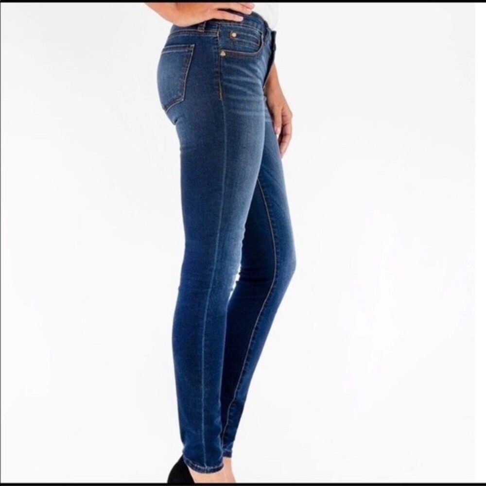Kut From the Kloth Women's Toothpick Skinny Distressed Blue Jeans in Size 2